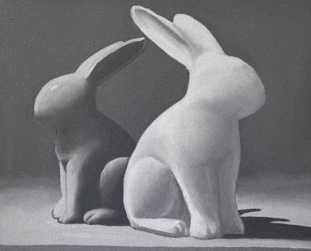 Two rabbits